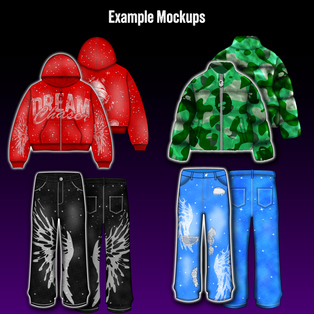 Angel Clothing Mock Up Pack (Procreate)