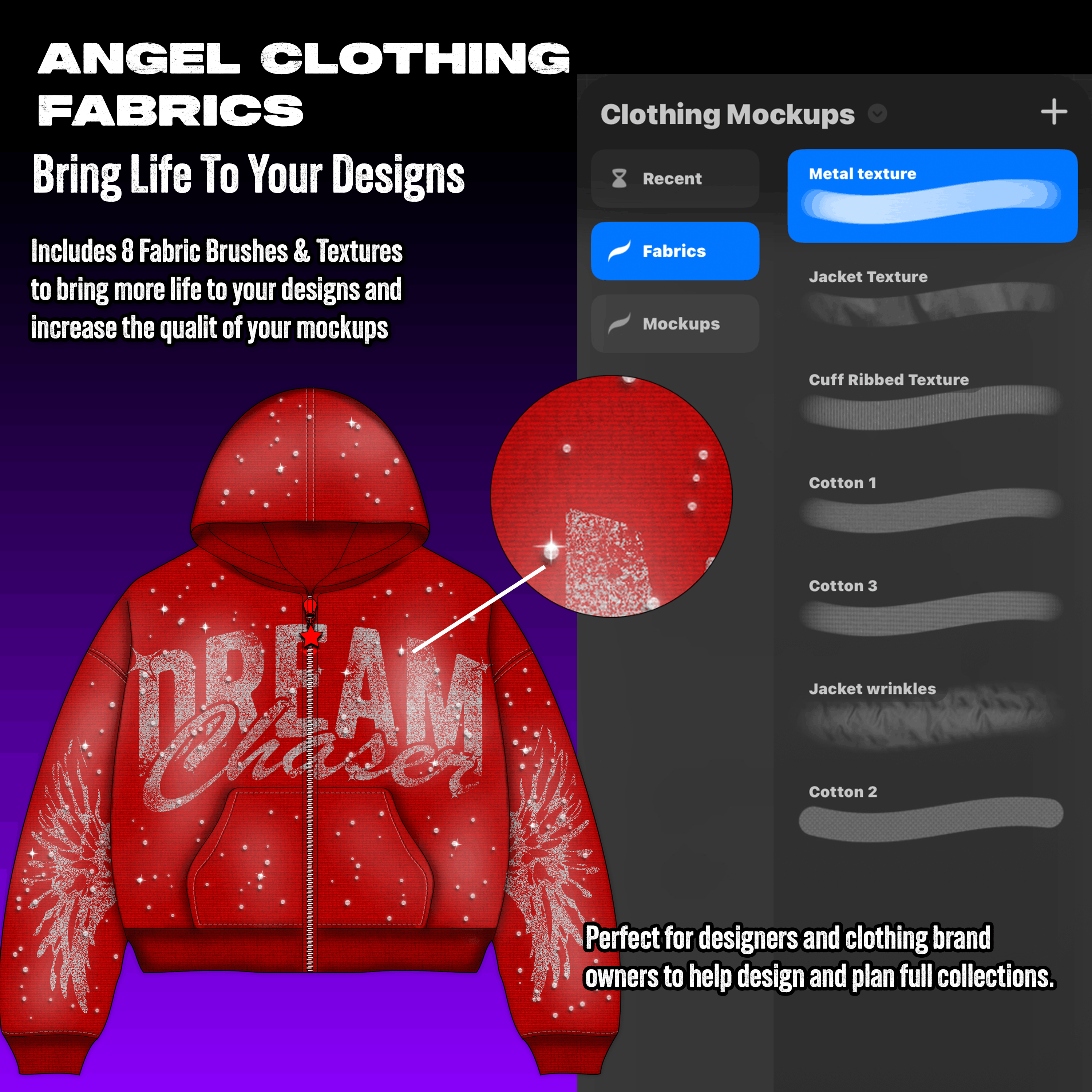 Angel Clothing Fabric Brushes (Procreate)